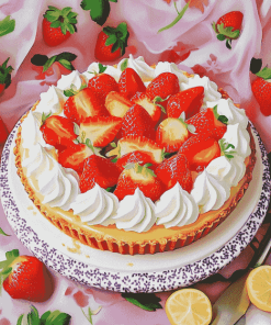 Lemon Strawberry Dessert Diamond Painting