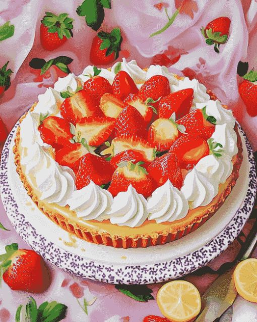 Lemon Strawberry Dessert Diamond Painting