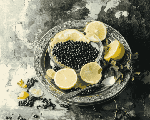 Lemon and Caviar Delight Diamond Painting