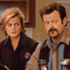 Leslie and Ron Pop Culture Diamond Painting