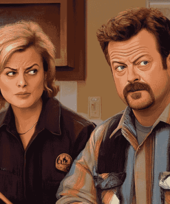 Leslie and Ron Pop Culture Diamond Painting