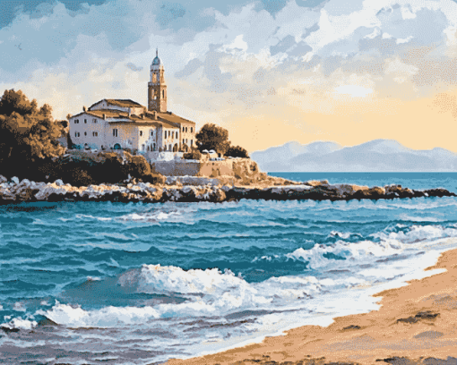 Levante Beach Seascape Diamond Painting