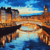 Liffey River Reflections Diamond Painting