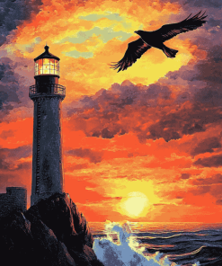 Lighthouse Fantasy Landscape Diamond Painting