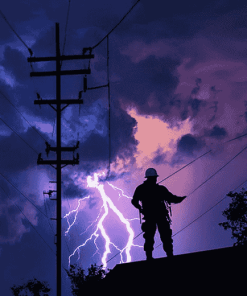 Lightning Lineman Diamond Painting