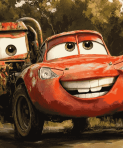 Lightning McQueen and Mater Cartoon Diamond Painting