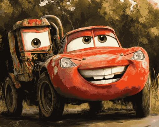 Lightning McQueen and Mater Cartoon Diamond Painting