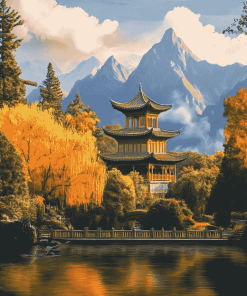 Lijiang Mountain Scenery Diamond Painting