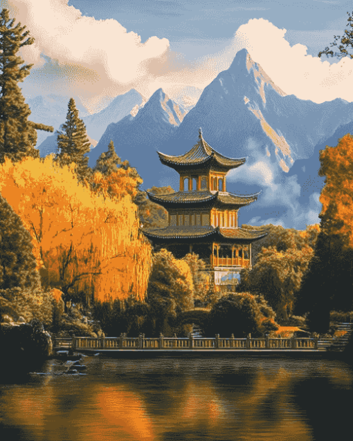 Lijiang Mountain Scenery Diamond Painting