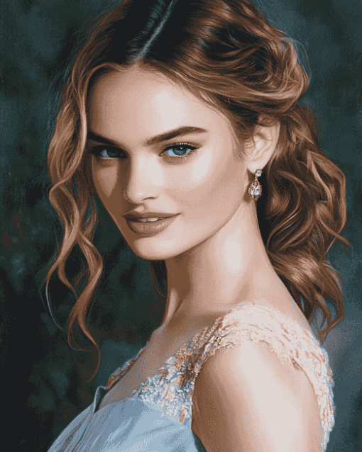 Lily James Celebrity Diamond Painting