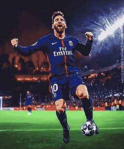 Lionel Messi Famous PSG Diamond Painting