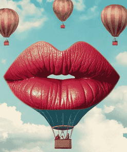 Lips Hot Air Balloons Diamond Painting