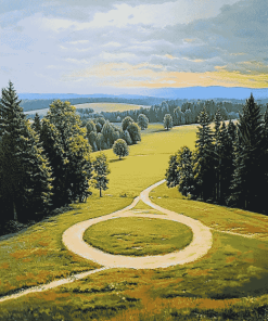 Lithuanian Mountain Views Diamond Painting