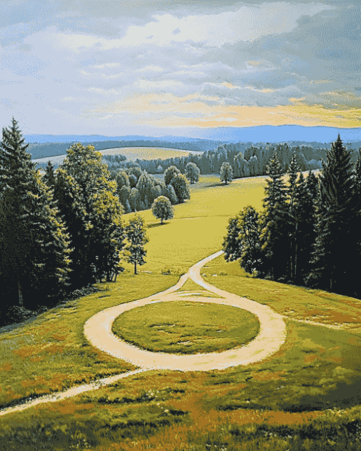 Lithuanian Mountain Views Diamond Painting