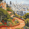 Lombard Street San Francisco Cityscape Diamond Painting