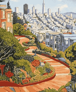 Lombard Street San Francisco Cityscape Diamond Painting