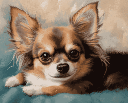 Long Haired Chihuahua Puppy Diamond Painting