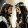 Lord of the Rings Aragorn and Arwen Diamond Painting