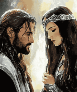 Lord of the Rings Aragorn and Arwen Diamond Painting