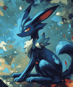 Lucario Anime Icon Diamond Painting