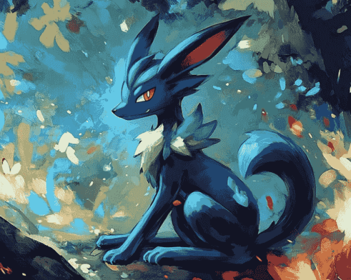 Lucario Anime Icon Diamond Painting