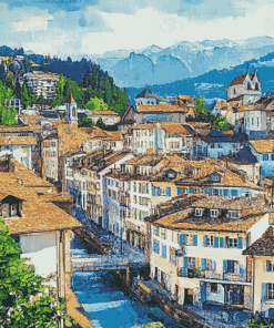 Lucerne Cityscape Switzerland Diamond Painting