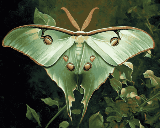 Luna Moth Butterfly Diamond Painting