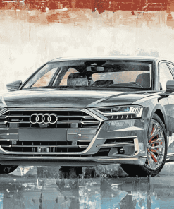 Luxury Grey Audi A8 Diamond Painting