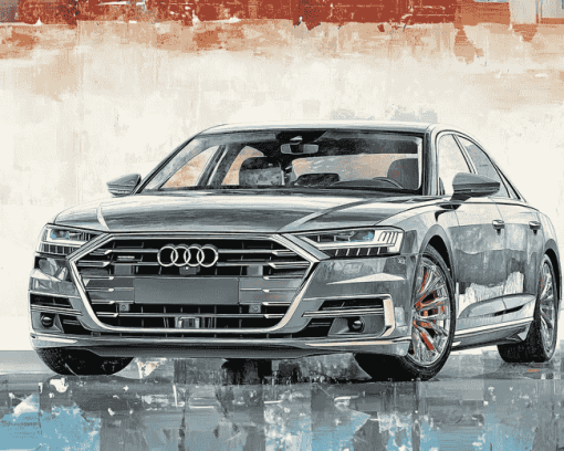 Luxury Grey Audi A8 Diamond Painting