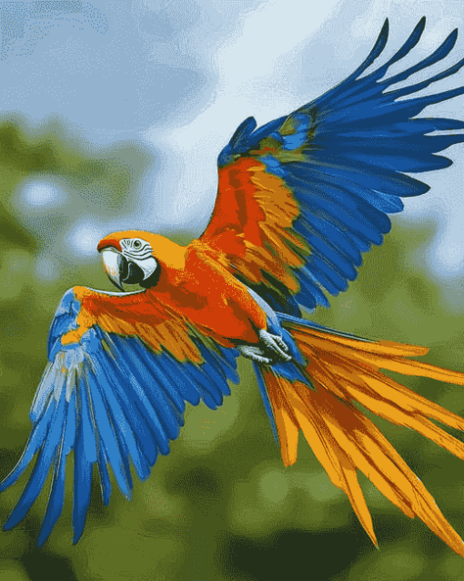 Macaw Parrot Birds Diamond Painting