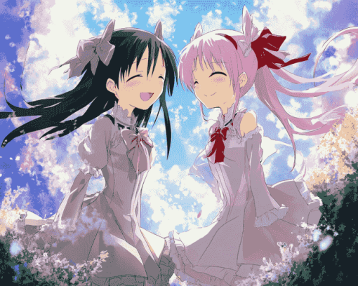 Madoka Kaname and Homura Anime Diamond Painting