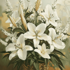 Madonna Lily Blossoms Diamond Painting