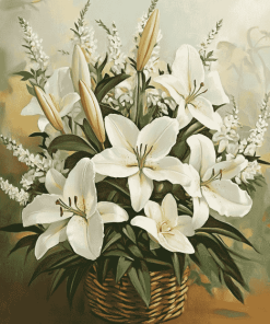 Madonna Lily Blossoms Diamond Painting