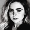 Mae Whitman Black and White Diamond Painting