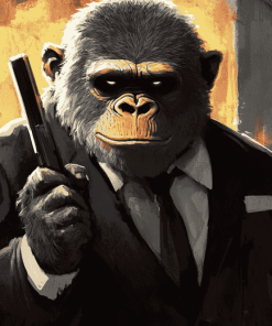 Mafia Monkey Cartoon Diamond Painting