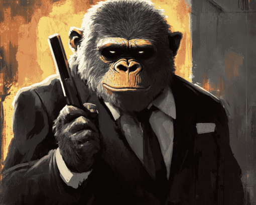 Mafia Monkey Cartoon Diamond Painting