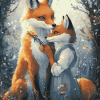 Magical Fox Couple Diamond Painting