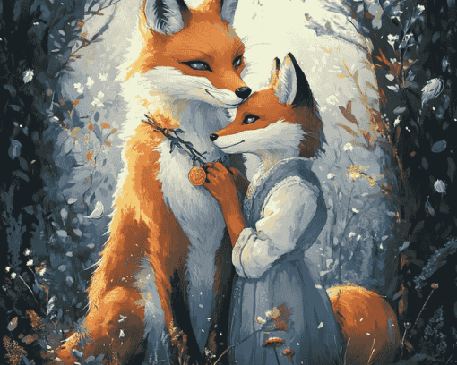 Magical Fox Couple Diamond Painting