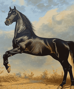 Majestic Black Stallion Diamond Painting