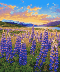 Majestic Lupine Fields Diamond Painting