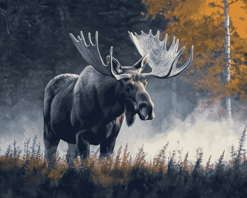 Majestic Moose Wildlife Diamond Painting