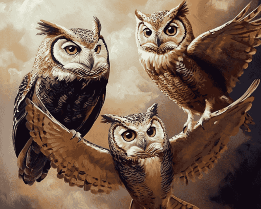 Majestic Owl Birds Diamond Painting