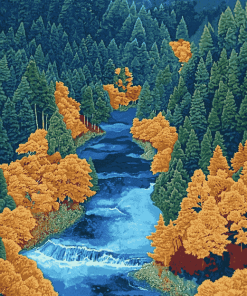 Majestic River Valley Diamond Painting