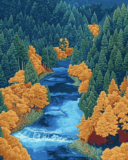 Majestic River Valley Diamond Painting