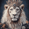 Majestic White Lion Fantasy Diamond Painting