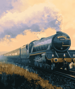 Mallard Steam Engine Diamond Painting