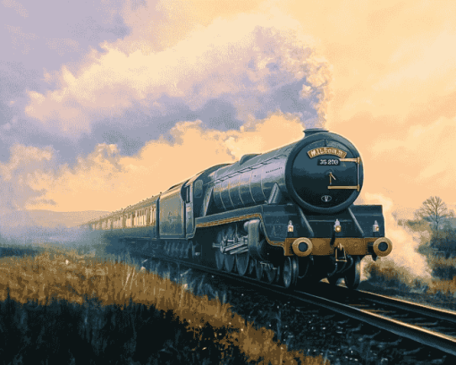 Mallard Steam Engine Diamond Painting