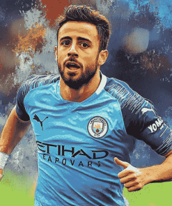 Man City Bernardo Silva Diamond Painting