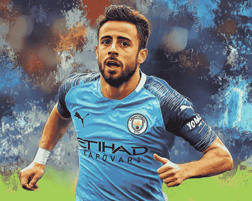 Man City Bernardo Silva Diamond Painting