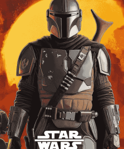 Mandalorian Sheriff Cowboy Diamond Painting